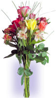 USA Barely Bouquets USA,,:Barely Bouquet Roses & Alstroemerias